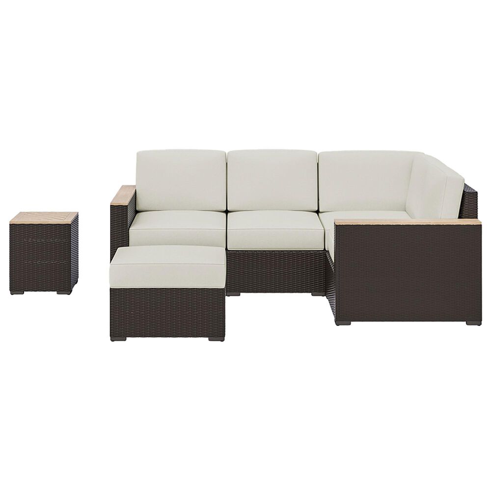Homestyles Palm Springs 3-Piece Patio Sectional Set in Brown, , large