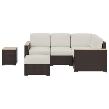 Homestyles Palm Springs 3-Piece Patio Sectional Set in Brown, , large