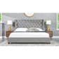 Jennifer Taylor Home Manhattan King Platform Bed in Opal Grey, , large