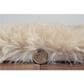 Linon Maven Faux Rabbit 5" x 7" Pale Grey Area Rug, , large