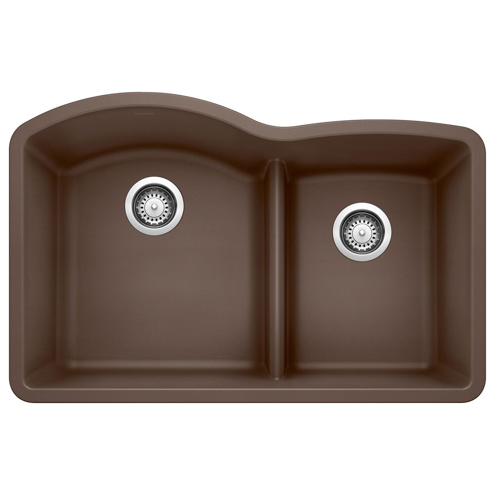 Blanco Diamond 32" 1-3/4 Double Bowl Kitchen Sink with Low Divide in Cafe, , large