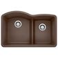 Blanco Diamond 32" 1-3/4 Double Bowl Kitchen Sink with Low Divide in Cafe, , large