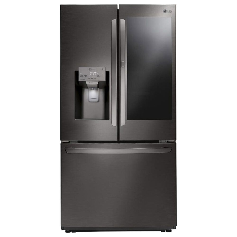 Lg 23 Cu Ft 3 Door French Door Counter Depth Refrigerator With Instaview Door In Door In Black Stainless Steel Nebraska Furniture Mart