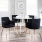 Lumisource Andrew Dining Chair in Black/Gold (Set of 2), , large