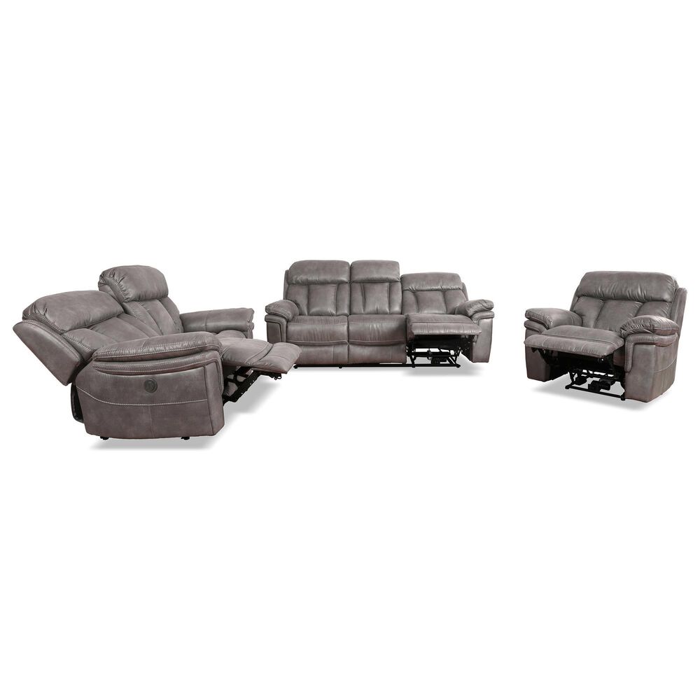 Blue River Estelle 3-Piece Power Reclining Living Room Set in Gunmetal, , large