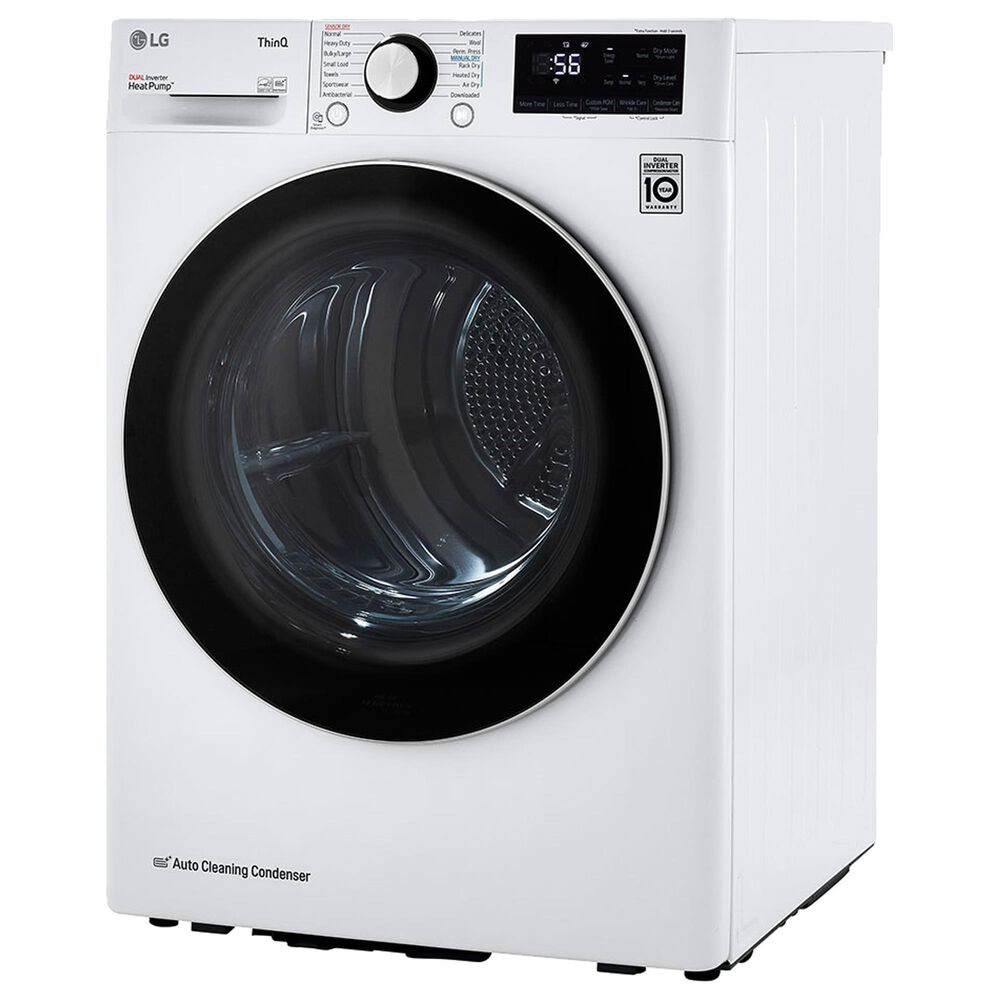LG 4.2 Cu. Ft. Electric Dryer with Dual Inverter HeatPump in White, , large