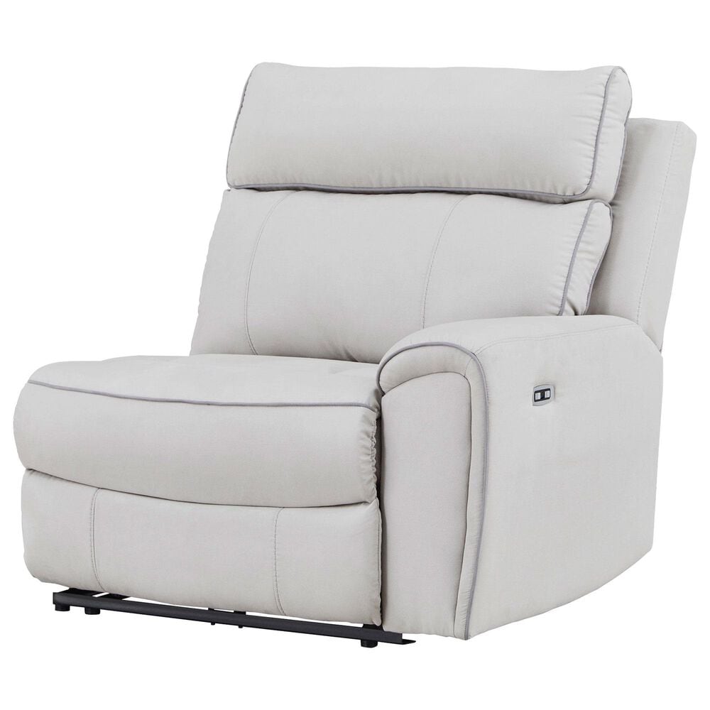 Ashley Social Pointe 5-Piece Power Symmetrical Reclining Sectional in Pearl and Ash, , large