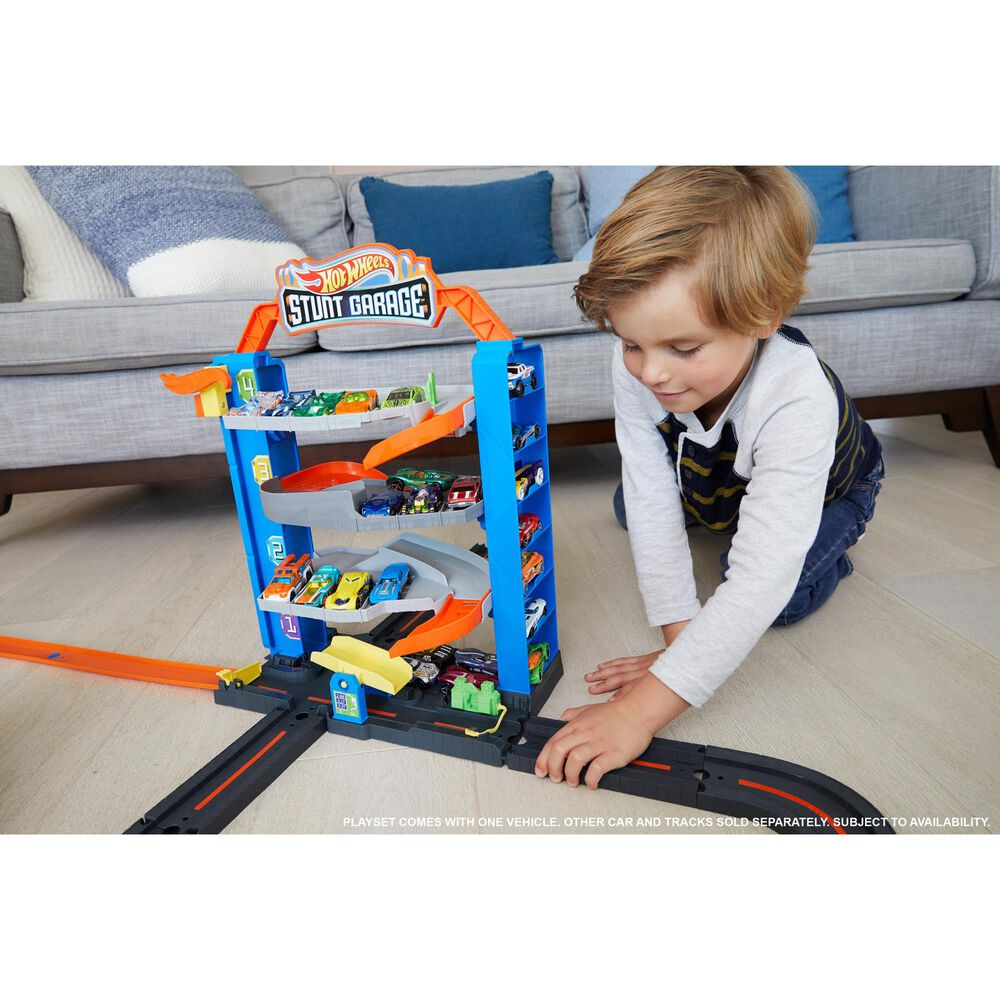 Hot Wheels City Stunt Garage Play Set, , large