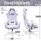Techni Sport Cow Gaming Chair in Purple and White, , large
