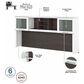 Bush Somerset 72" L-Shaped Desk with Hutch in Storm Gray and White, , large