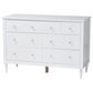 Baxton Studio Roni 7-Drawer Dresser in White, , large