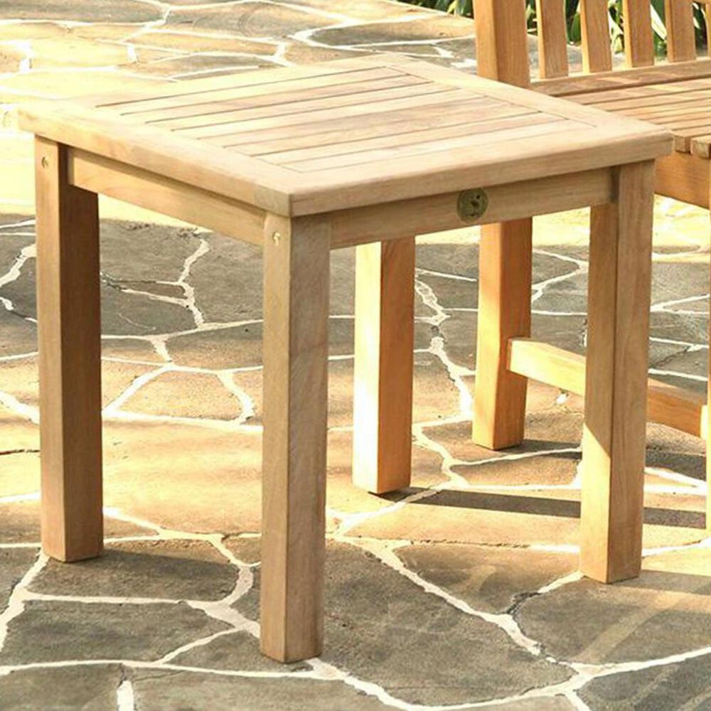 Blue Planet Global Ship"s Teak Side Table in Natural, , large