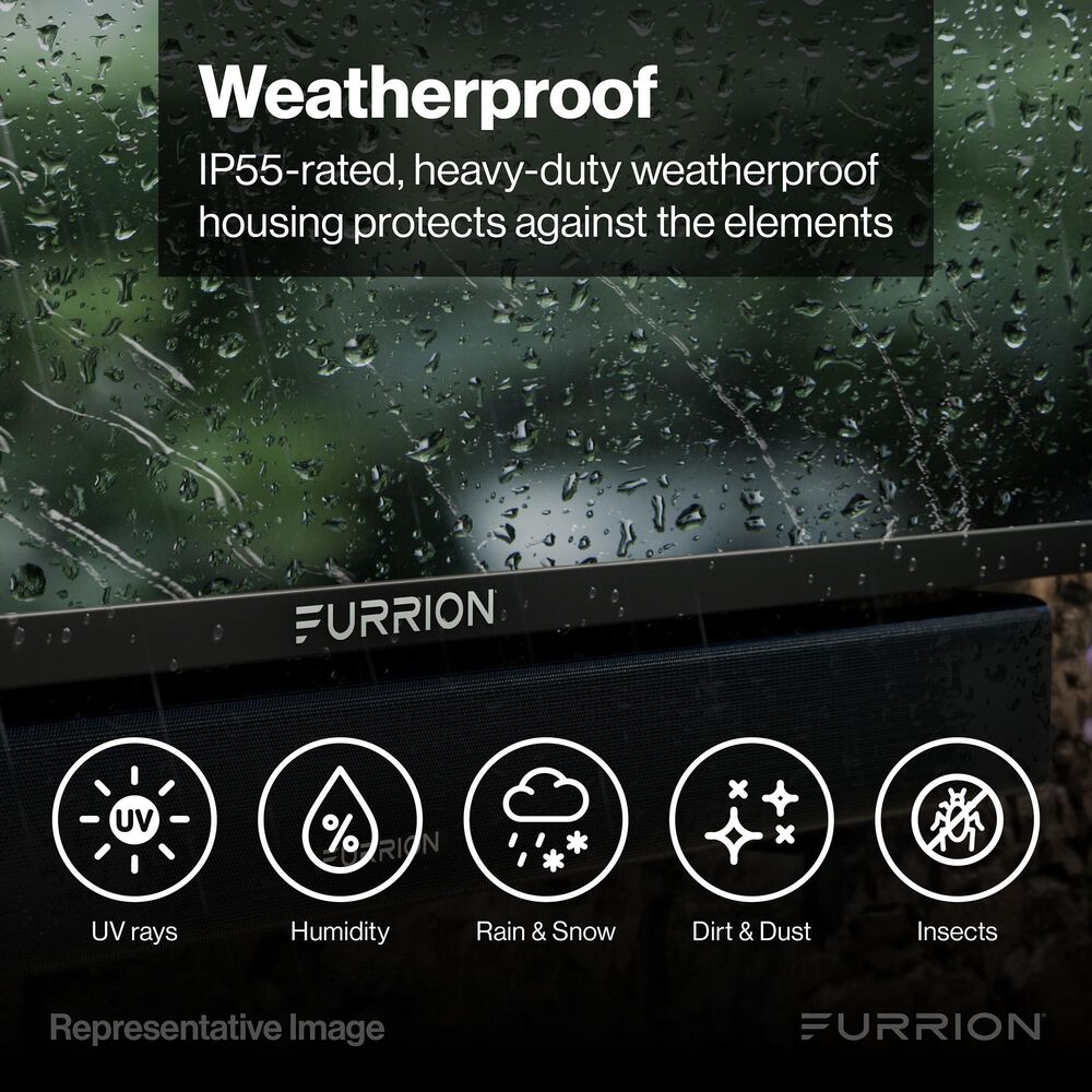 Furrion Aurora 43" Class Partial Sun 2 Outdoor 4K UHD LED TV in Black - Smart TV, , large