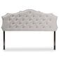 Baxton Studio Aurora Queen Upholstered Headboard in Greyish Beige, , large