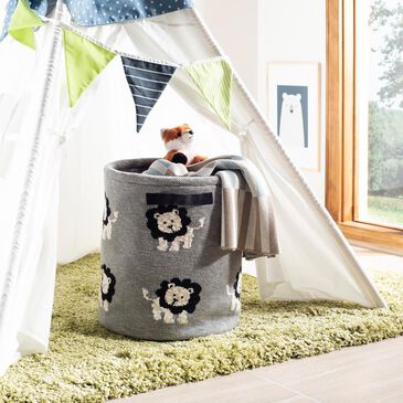 Safavieh Leo Storage Basket in Dark Grey, , large