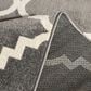 Central Oriental Terrace Tropic Taza 8"8" x 11"10" Stone and Snow Area Rug, , large