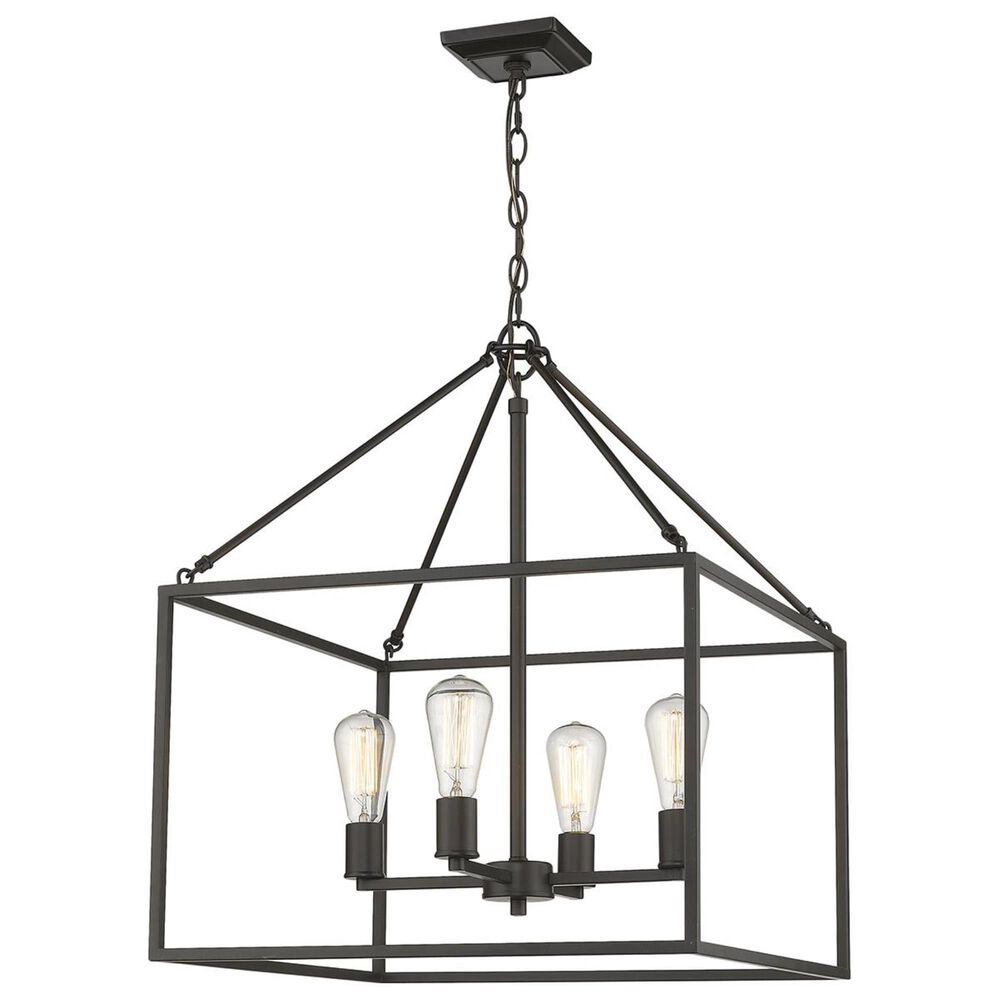Golden Lighting Wesson 4-Light Chandelier in Rubbed Bronze, , large