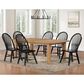 Crystal City Sommerset 7-Piece Rectangular Dining Set in Natural Oak and Black, , large