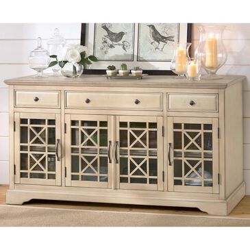 Waltham Craftsman 60" TV Console in Antique Cream, , large