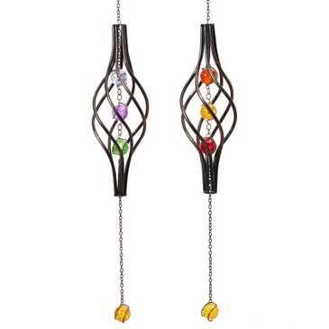 The Gerson Company 31" Hanging Spirals in Multicolor (Set of 2), , large