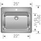 Blanco Essential 25" Laundry Sink - 1 Hole in Stainless Steel, , large