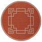 Surya Alfresco 8"10" Round Rust, Brown and Beige Indoor/Outdoor Area Rug, , large