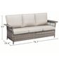 Sunwell Garden 33"H 3-Seater Outdoor Sofa with Ergonomic Design and Beige Cushions in Gray, , large