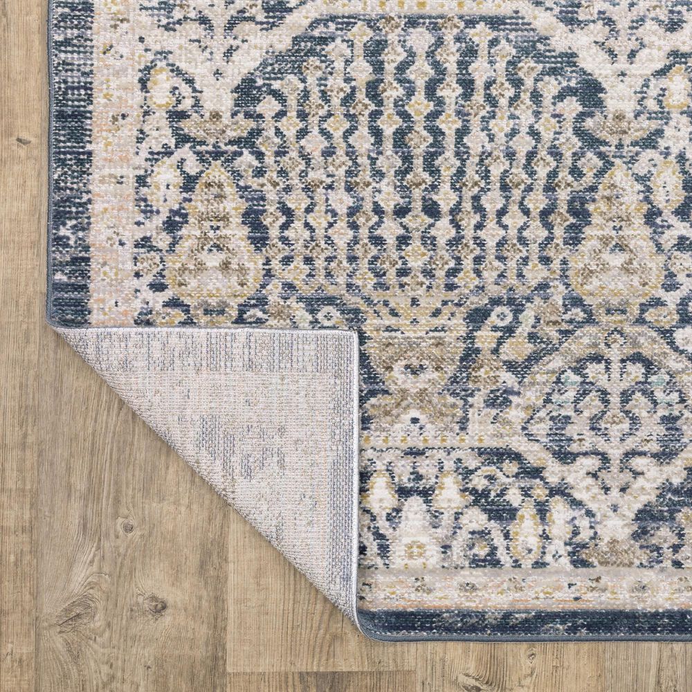 ROW by Oriental Weavers Cavett CAV06 Blue and Gold 9'10" x 13' Area Rug, , large