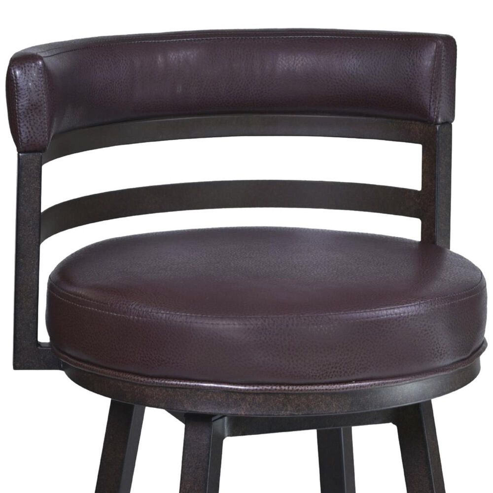 Blue River Madrid 26" Counter Stool with Brown Back and Seat in Auburn