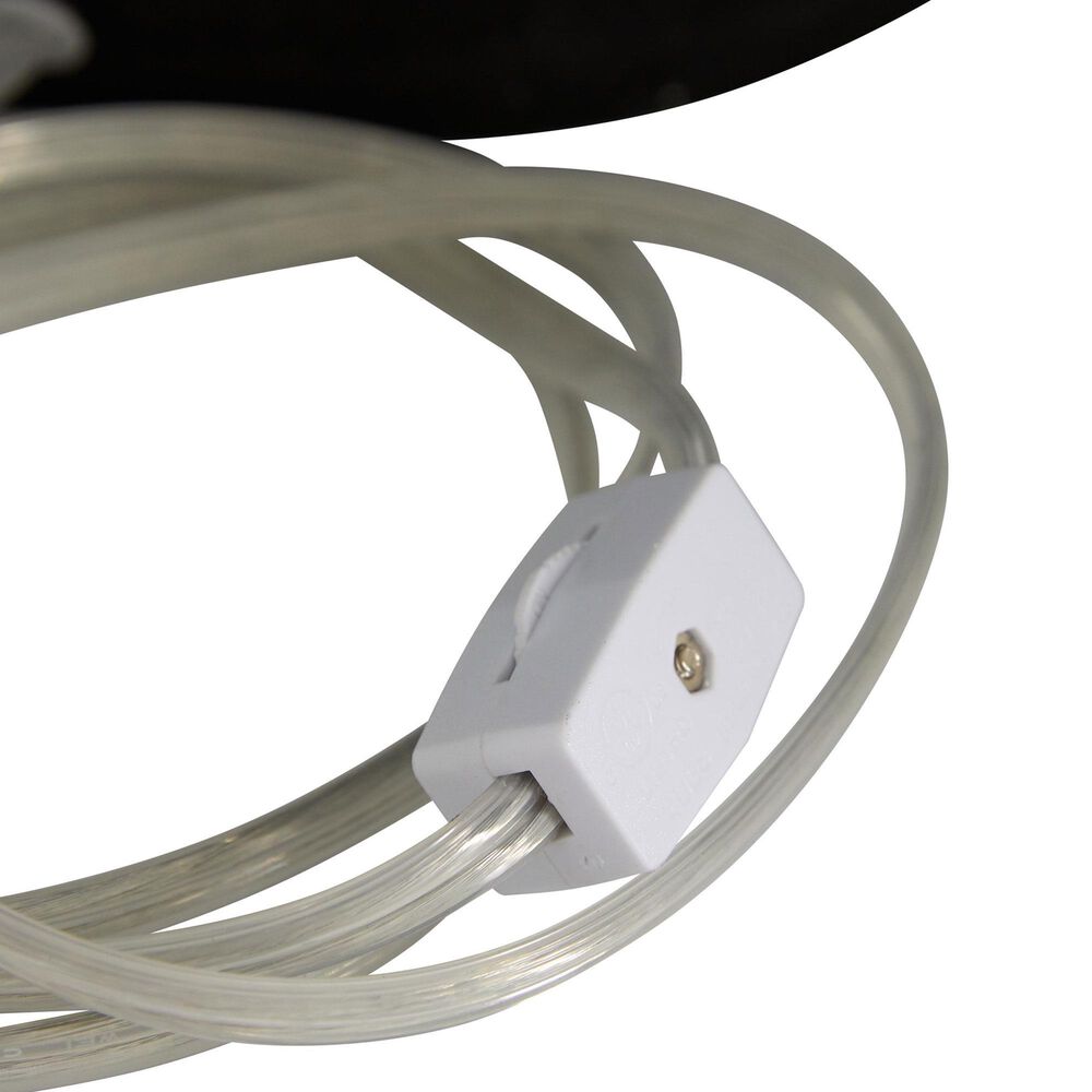 Maple and Jade 23&quot; Ceramic Wide Rounded Textured Ombre Table Lamp with White Linen Shade in Black, , large