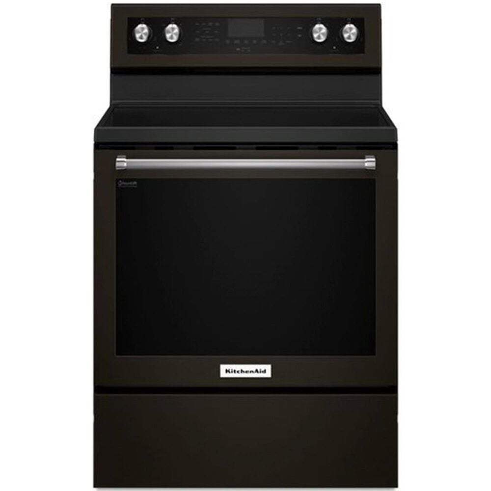 KitchenAid 30'' 6.4 Cu. Ft. Freestanding Electric Range in Black Stainless Steel, , large