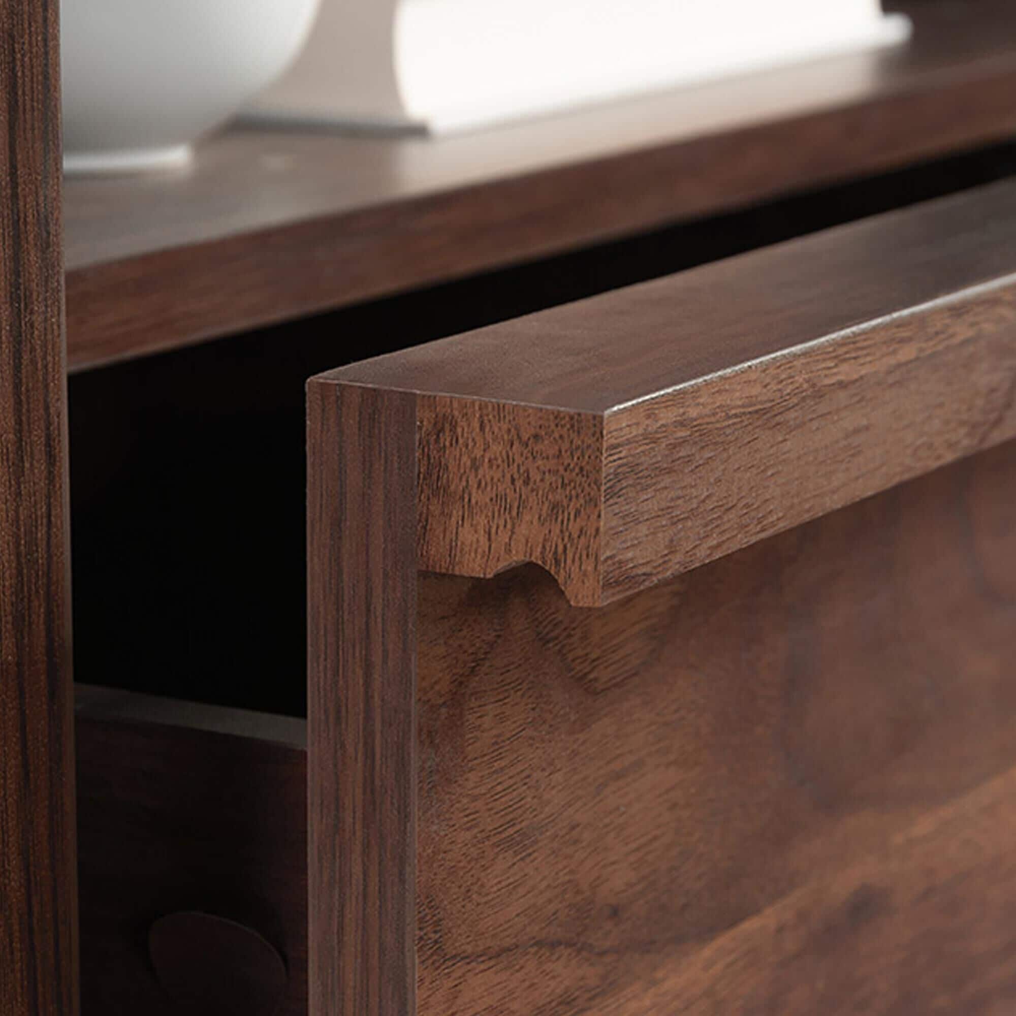 Sauder Harvey Park Credenza in Grand Walnut