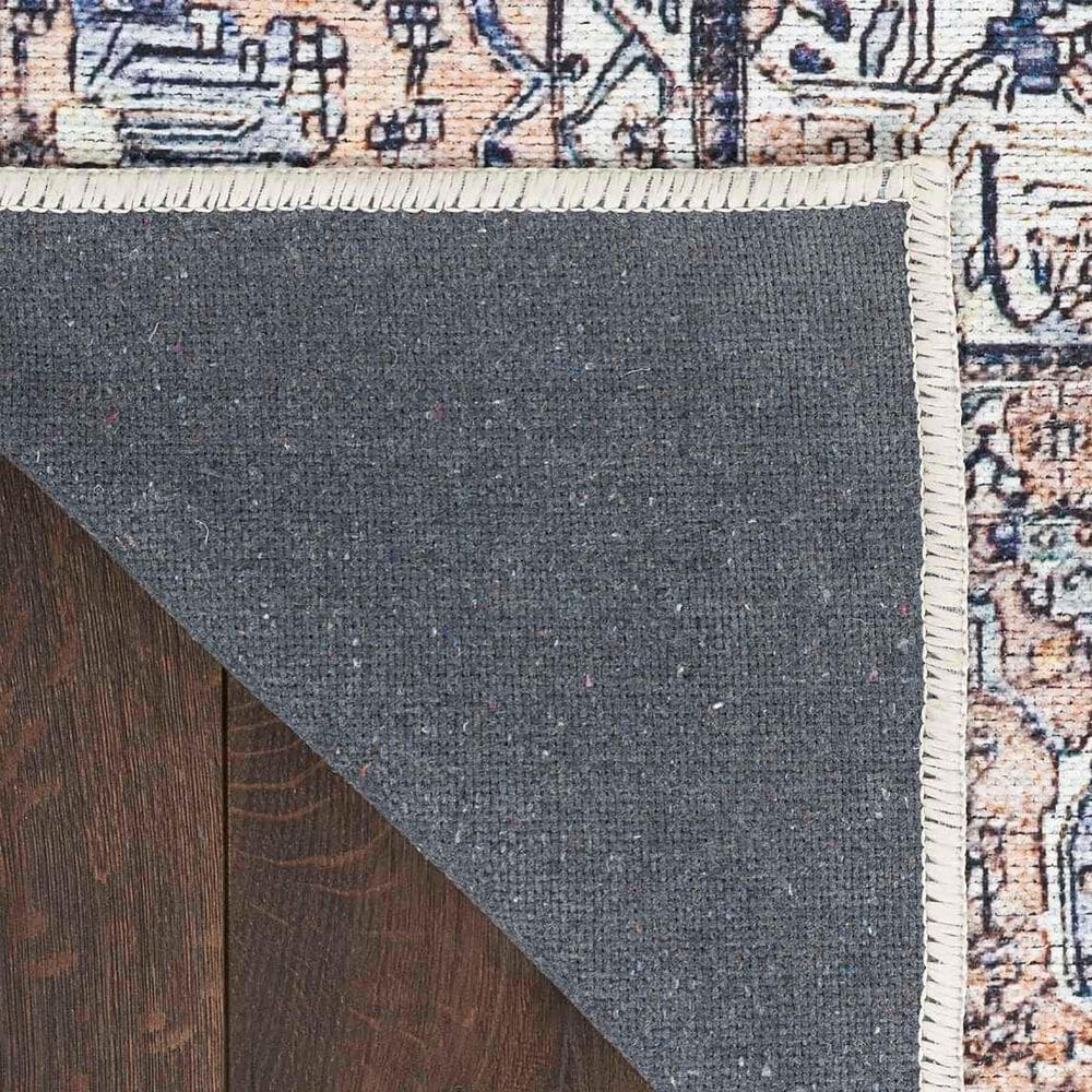 Nourison Grand Washables 7&#39;10&quot; x 9&#39;10&quot; Ivory Blue Area Rug, , large