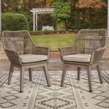 Ashley Beach Front Patio Arm Chair in Beige (Set of 2), , large