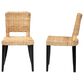 Baxton Studio Dermot Side Chair in Dark Brown and Natural Brown (Set of 2), , large