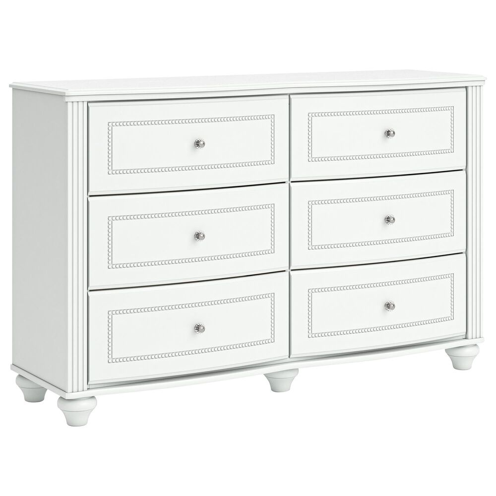 Ashley Kozlani 5-Piece Twin Panel Bedroom Set in Matte White, , large