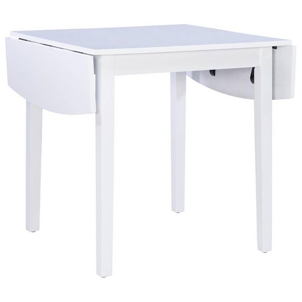 Linon Home Decor Torino Drop Leaf Dining Table in White - Table Only, , large