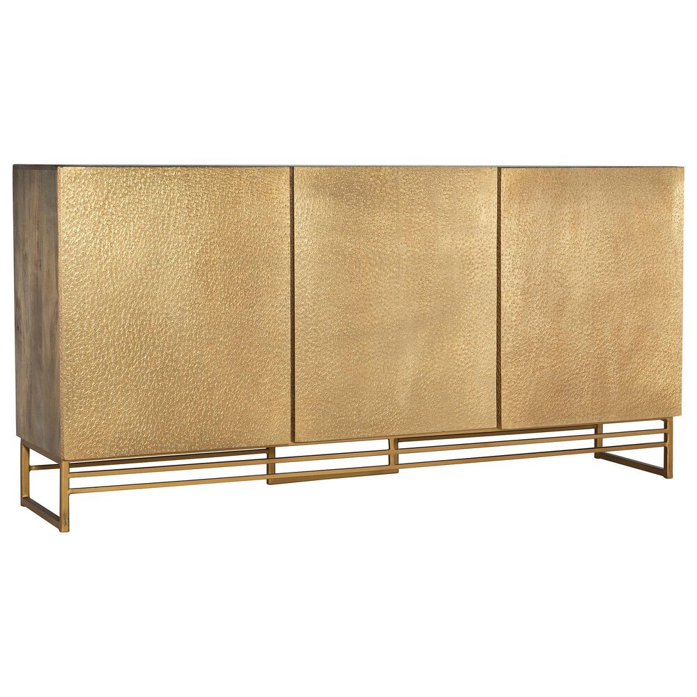 Hooker Furniture 69" Entertainment Console in Gold and Light Natural, , large