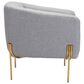 Zuo Modern Micaela Arm Chair in Gray and Gold, , large