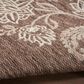 Nourison Garden Oasis Floral Mocha 3" x 5" Indoor/Outdoor Area Rug, , large