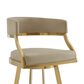 Armen Living Saturn Swivel Counter Stool in Gold, , large