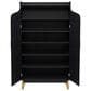 Furniture of America Leclair 7-Shelf Shoe Cabinet in Black and Gold, , large