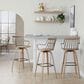 Lumisource Preston Swivel Barstool in Whitewashed and Antique Copper, , large
