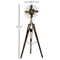 Maple and Jade 63" Fan Vintage Floor Lamp in Brown, Black and Matte Gold, , large