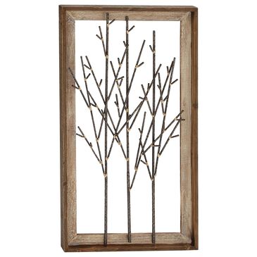 Maple and Jade 36" x 20" Tree Branch Wall Decor in Brown, , large