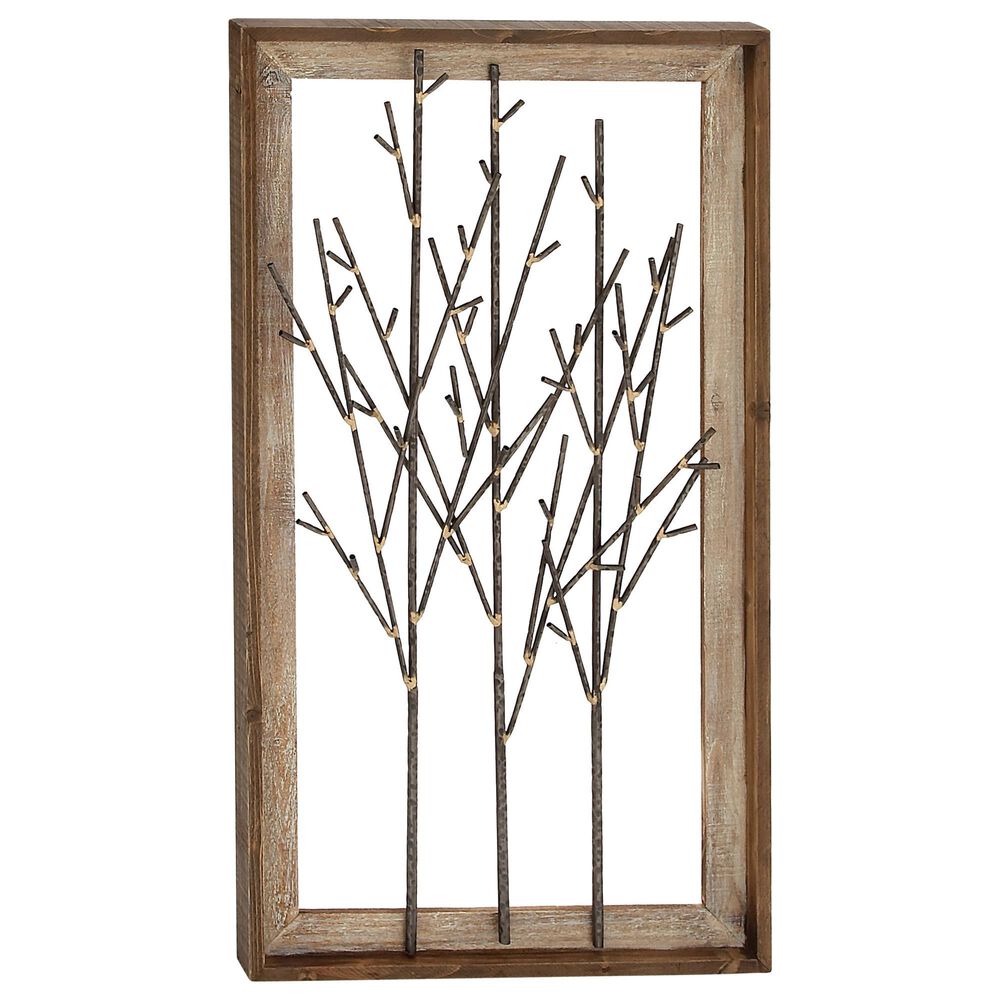 Maple and Jade 36" x 20" Tree Branch Wall Decor in Brown, , large