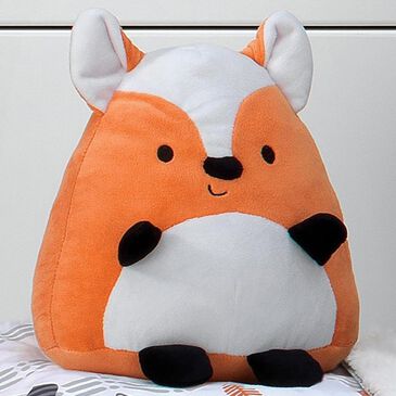 Lambs and Ivy Acorn Plush Fox Stuffed Animal in Orange, White and Black, , large