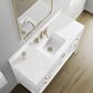 37B Ravello 48" Single Bathroom Vanity Cabinet in Bright White with Marble Top and Backsplash, , large