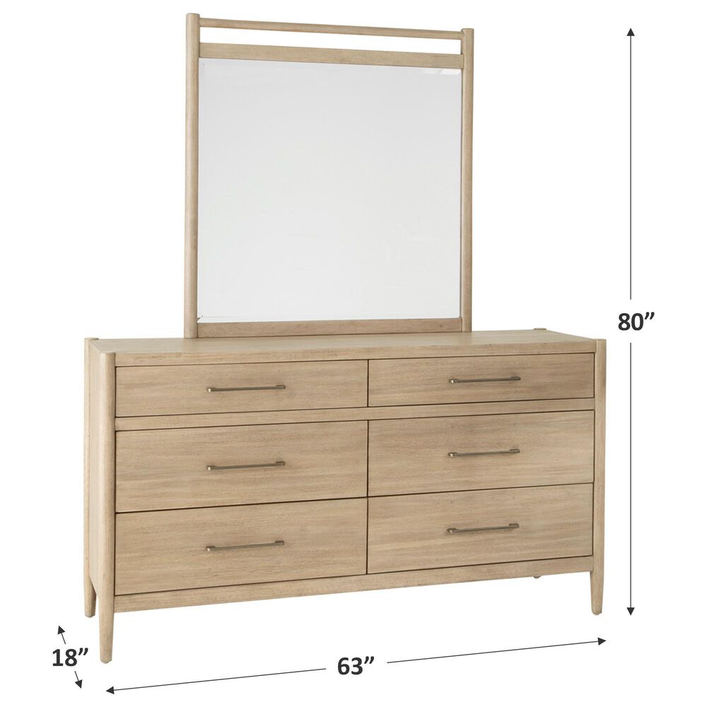 Riva Ridge Shiloh Dresser and Mirror in Champagne Brown, , large