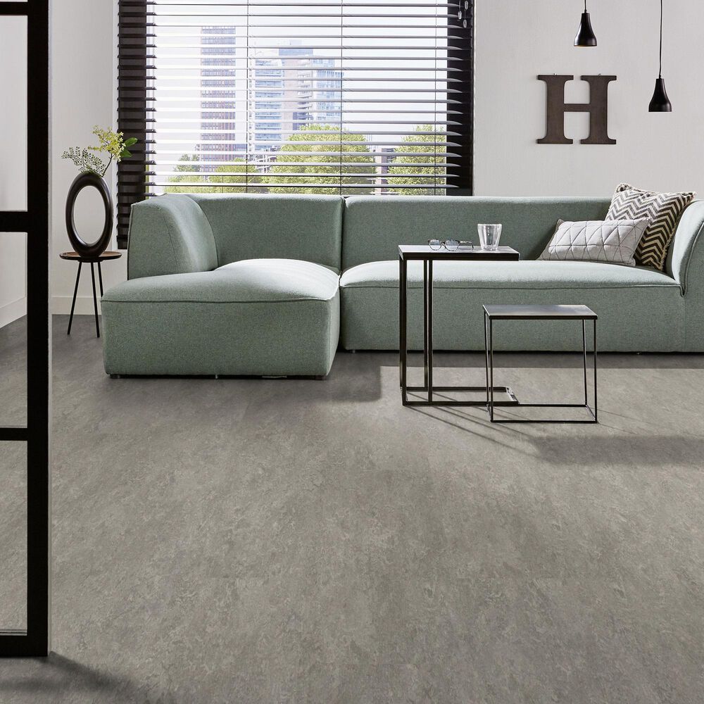 Forbo Marmoleum Cinch Loc Seal 12&quot; x 36&quot; Laminate Tile in Serene Grey, , large